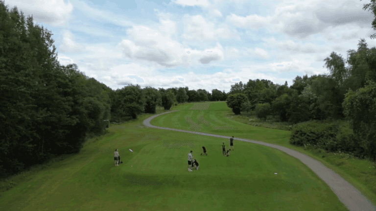 Aerial view of the 13th hole