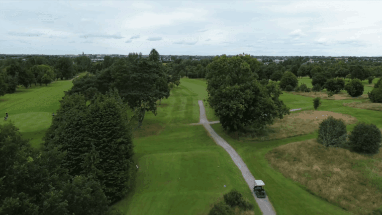 Aerial view of the 17th hole