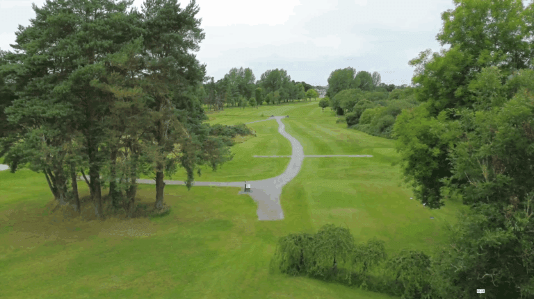 Aerial view of the 18th hole