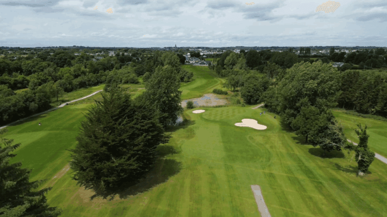 Aerial view of the 9th hole